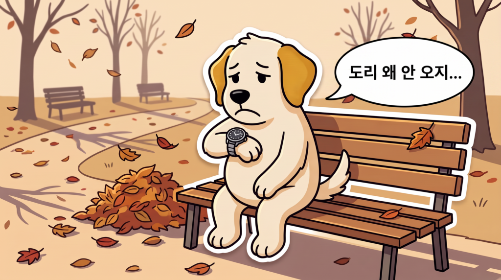 혼자 기다리는 뭉치