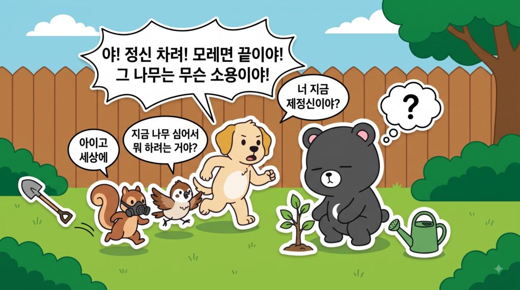 도리에게 충고하는 뭉치와 친구들