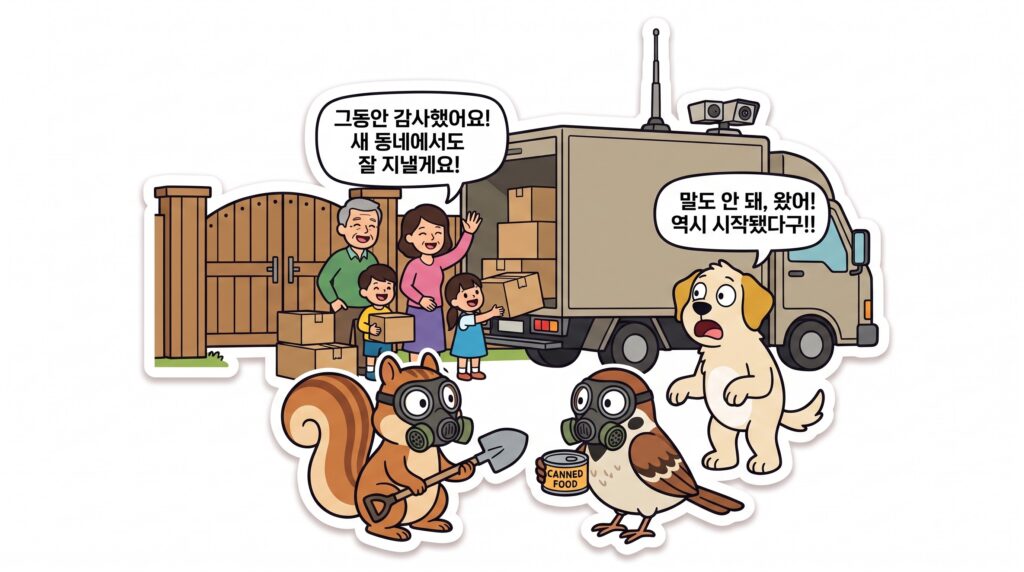 소문의 시작점인 이웃집이 이사간다